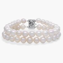 Double-Strand Freshwater Cultured Pearl Bracelet